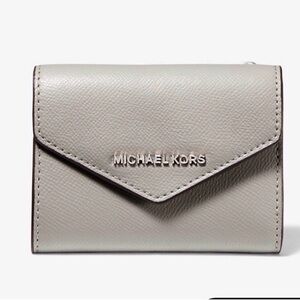 Michael Kors Light Gray Leather Wallet